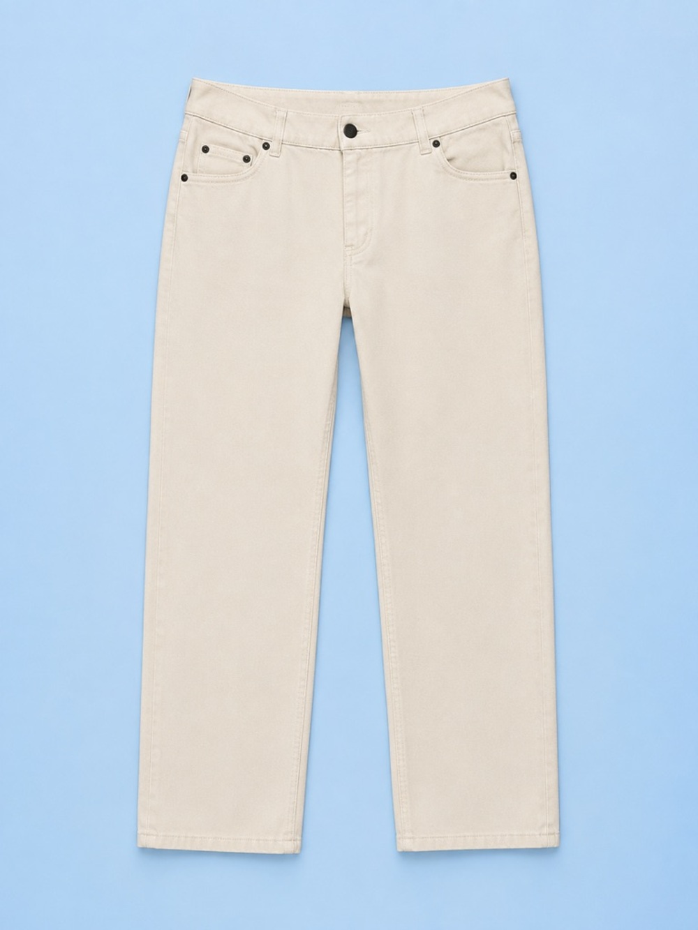 Charter Club Laura Fit Off-White Straight Leg Jeans Stretch Cotton Full Length 6 - Picture 4 of 7